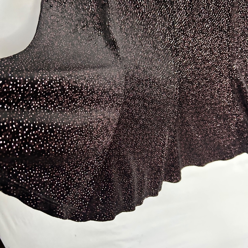 Vintage Velvet Bling Trumpet Fairygoth Flared Black Purple Skirt Womens L Y2K - Picture 10 of 15